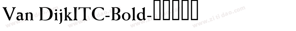 Van DijkITC-Bold字体转换